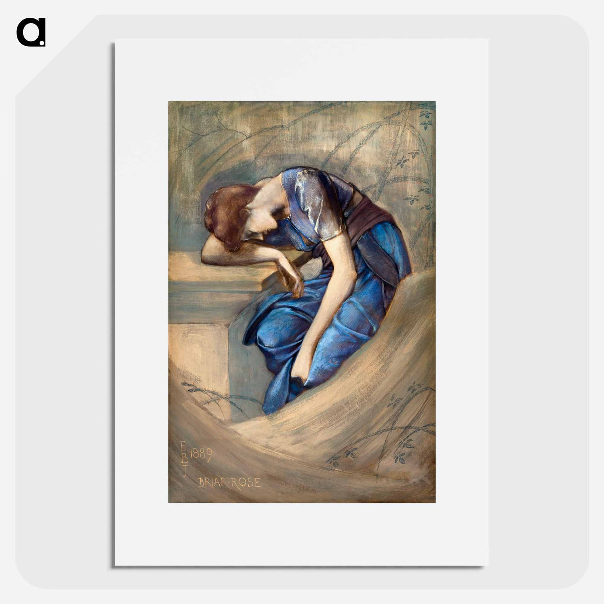 The Briar Rose Series - Study for 'The Garden Court' - エドワード バーン ジョーンズ Poster.