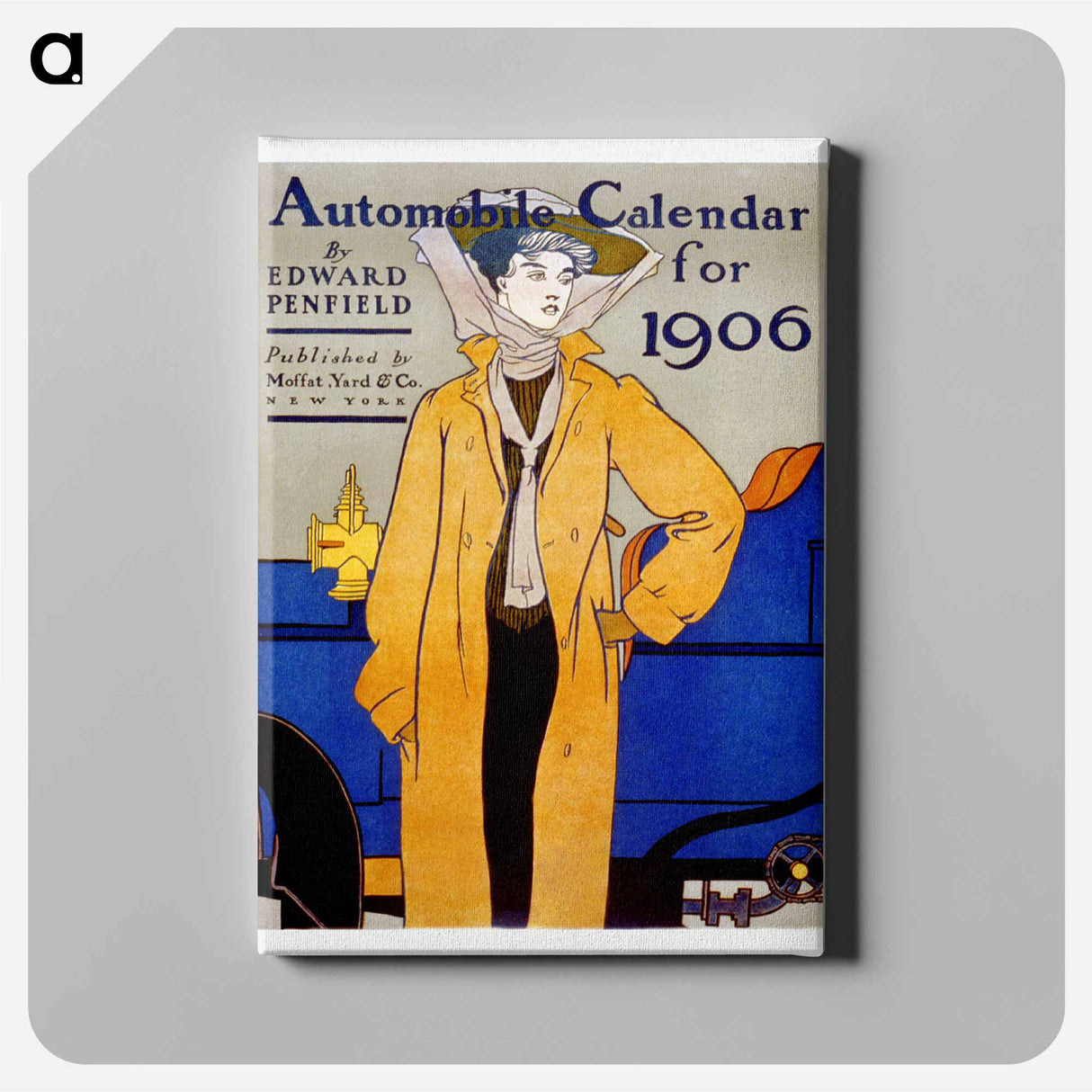 アートパネル-Automobile calendar for 1906 print in high resolution by Edward Penfield - エドワード ペンフィールド Canvas.