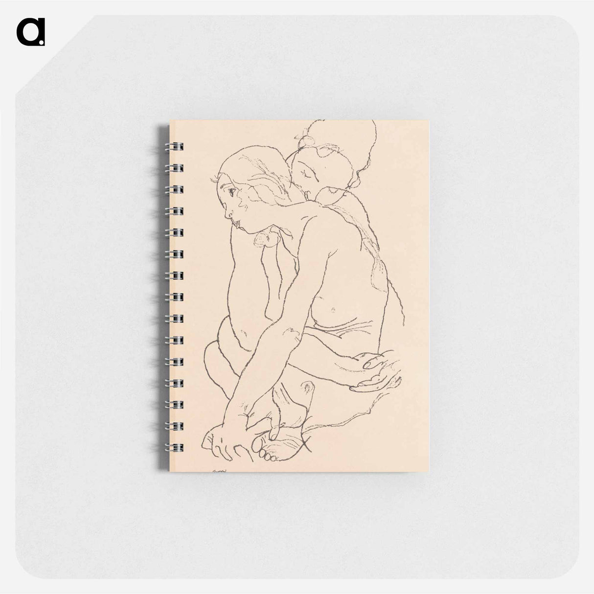 Woman and Girl Embracing - エゴン シーレ Memo.