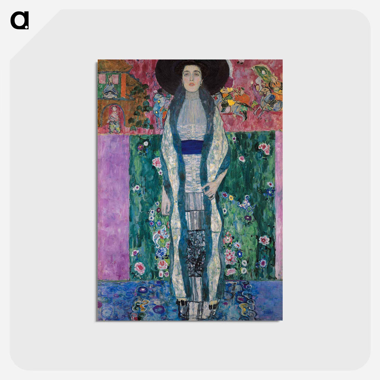 アートポストカード-Portrait of Adele Bloch-Bauer - グスタフ クリムト Postcard.