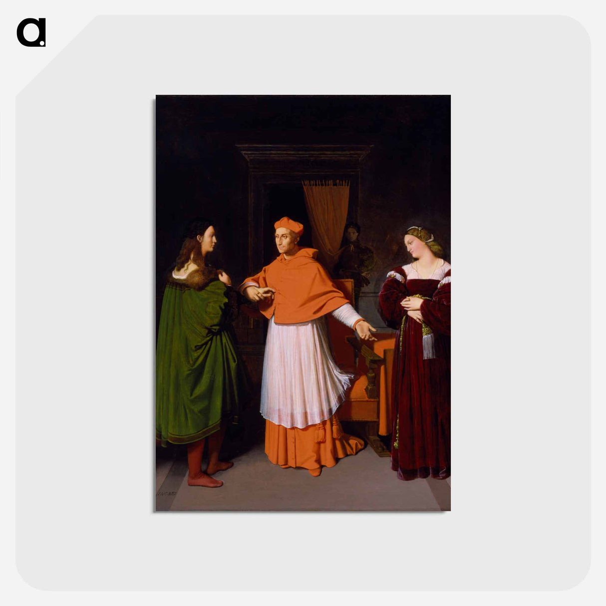 アートポストカード-The Betrothal of Raphael and the Niece of Cardinal Bibbiena
- ジャン オーギュスト ドミニク アングル Postcard.