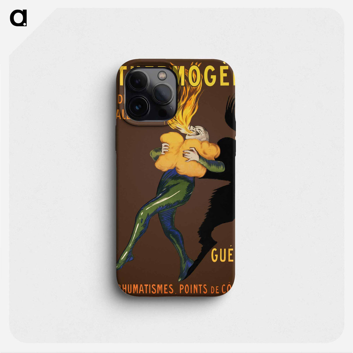 Le Thermogène: Engendre la chaleur et guèrit: toux rhumatismes, points de côte, etc. - Leonetto Capiello Phone Case.