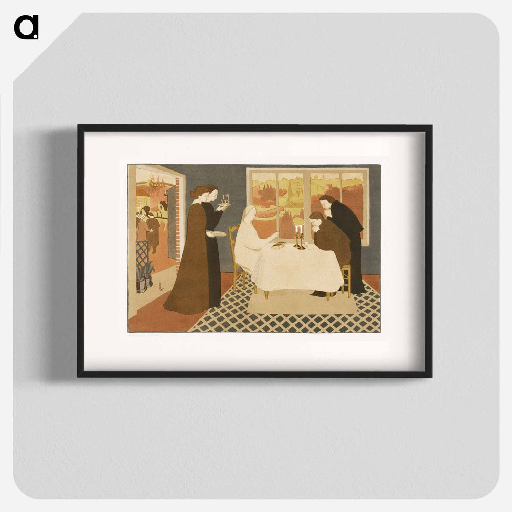 The pilgrims of Emmaus - Maurice Denis Poster.