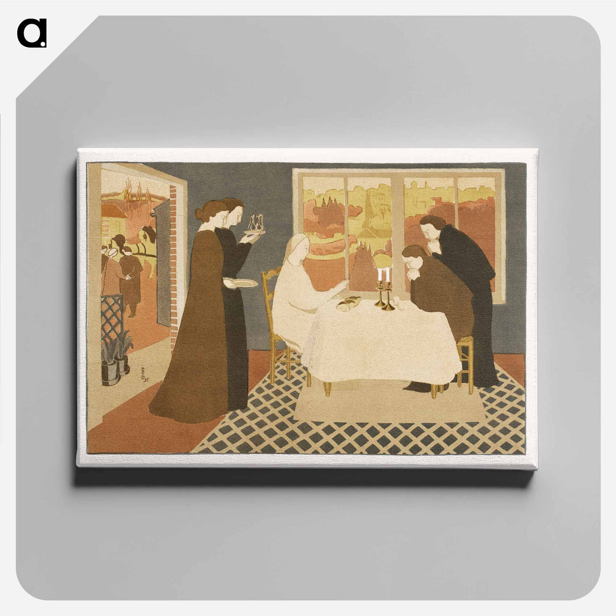 アートパネル-The pilgrims of Emmaus - モーリス ドニ Canvas.