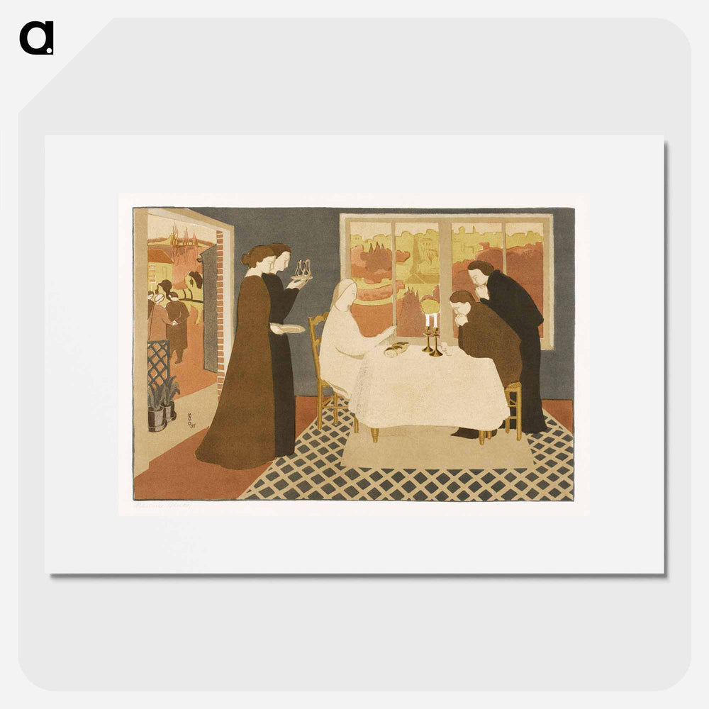 The pilgrims of Emmaus - Maurice Denis Poster.