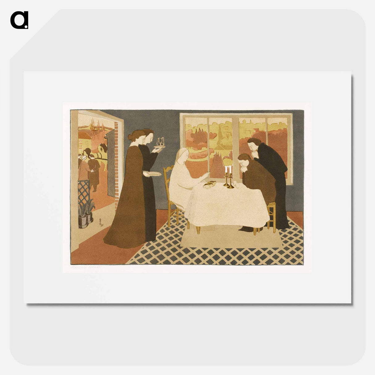 The pilgrims of Emmaus - Maurice Denis Poster.