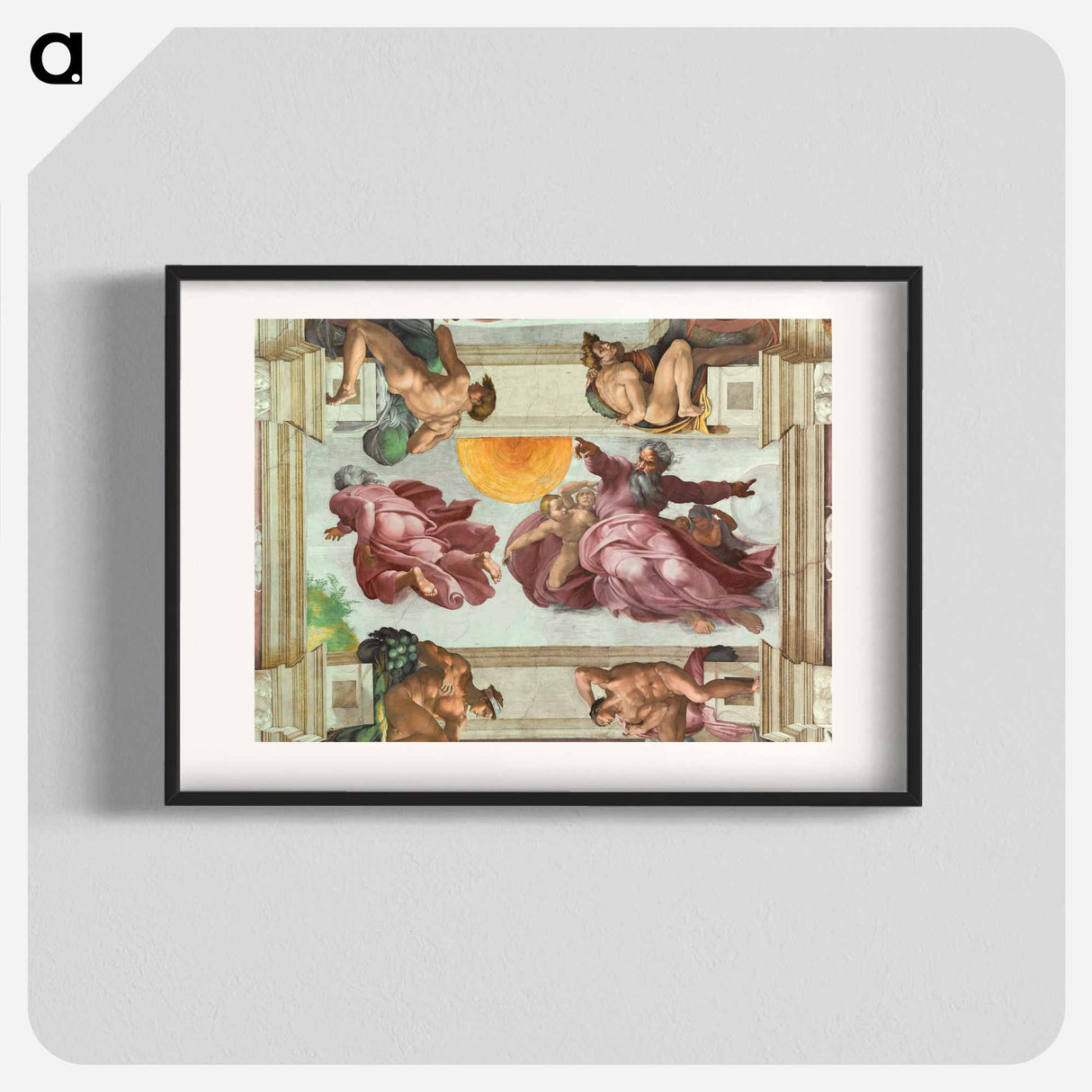 The Creation of the Sun and the Moon - Michelangelo Buonarroti Poster.