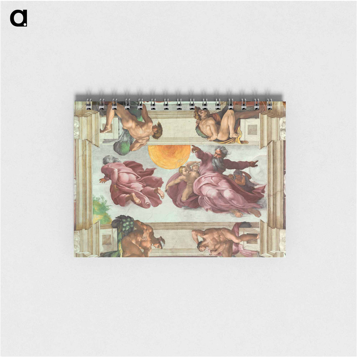 The Creation of the Sun and the Moon - ミケランジェロ ブオナローティ Memo.