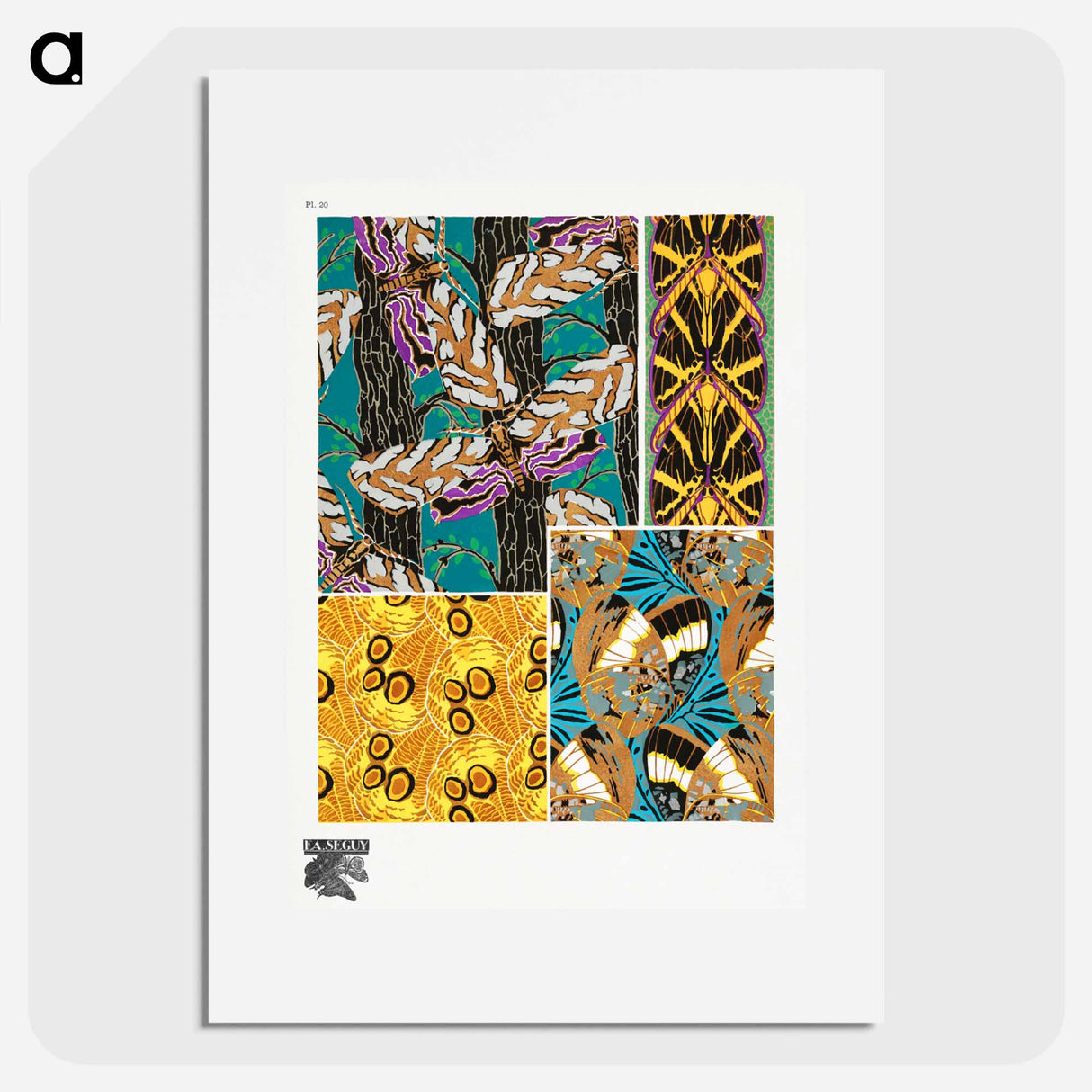 アートポスター-Butterflies Pattern
- パピヨン Poster.