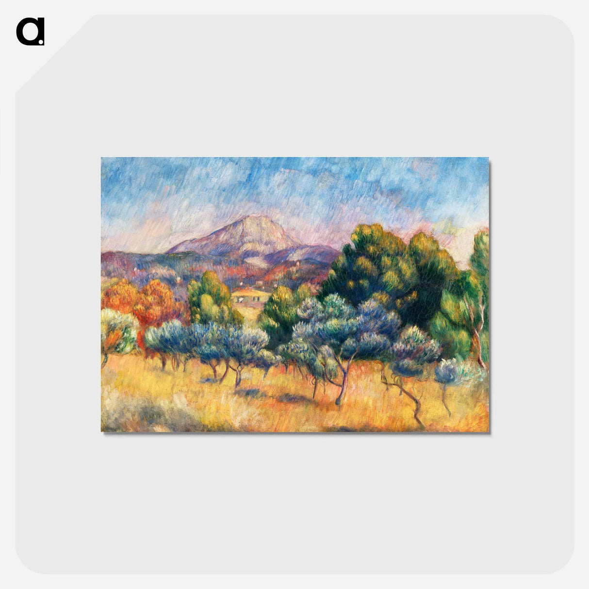 アートポストカード-Montagne Sainte-Victoire (Paysage) - ピエール オーギュスト ルノワール Postcard.
