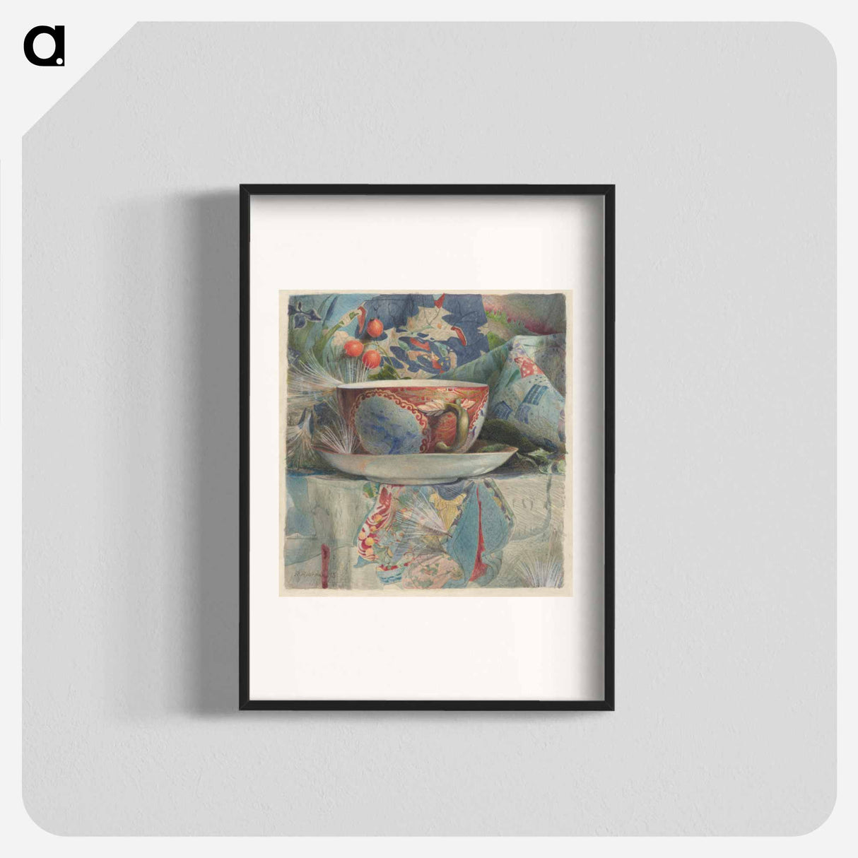 Still Life with Tea Cup - サミュエル コールマン Poster.