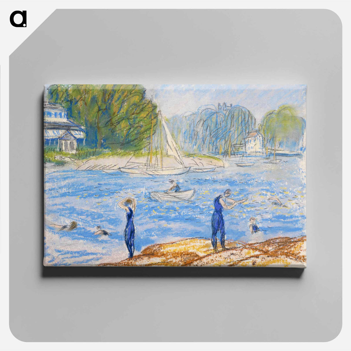 Bathers, Annisquam - ウィリアム ジェームス グラッケンズ Canvas.