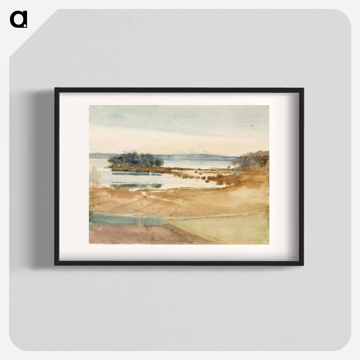 Seashore, brown sand - アルバート エーデルフェルト Poster.