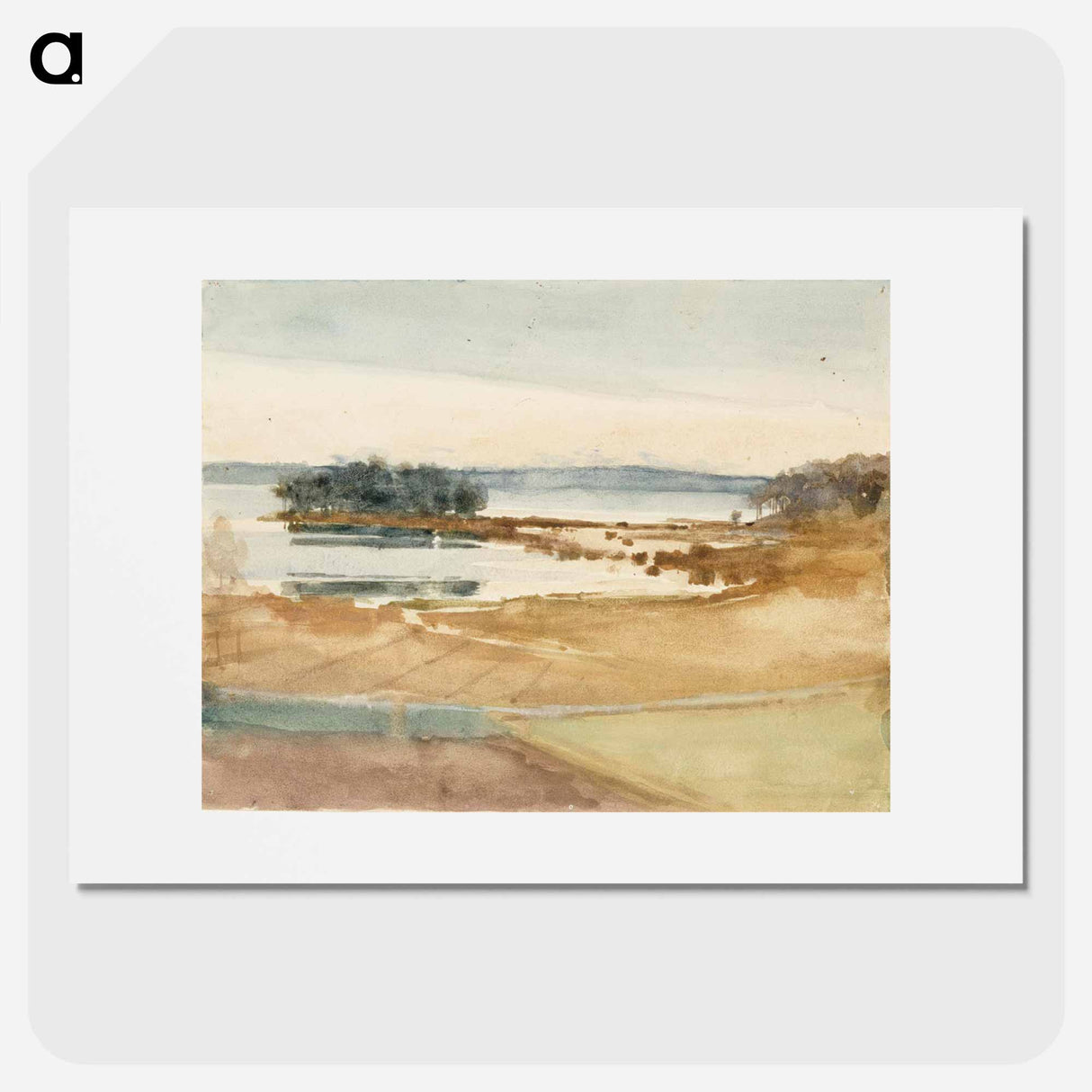 Seashore, brown sand - アルバート エーデルフェルト Poster.