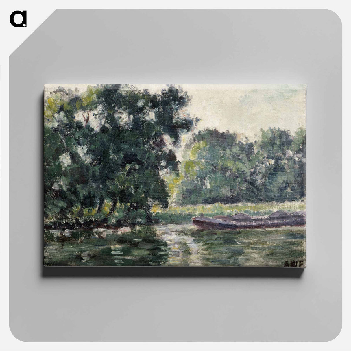 Richmond, a river landscape - アルフレッド ウィリアム フィンチ Canvas.