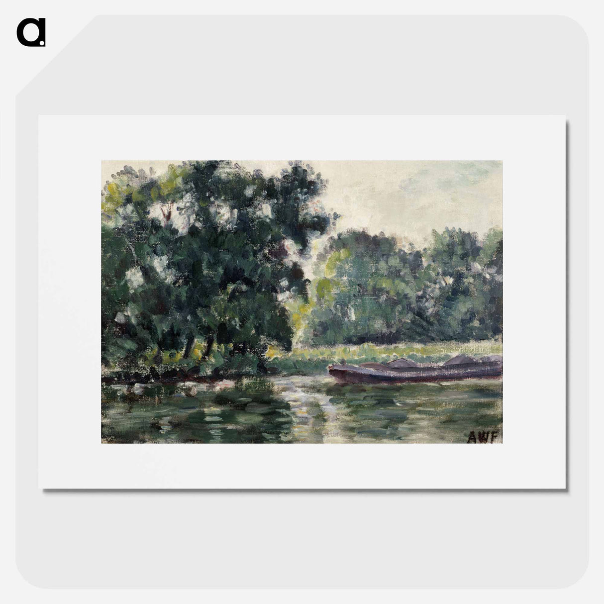 Richmond, a river landscape - アルフレッド ウィリアム フィンチ Poster.