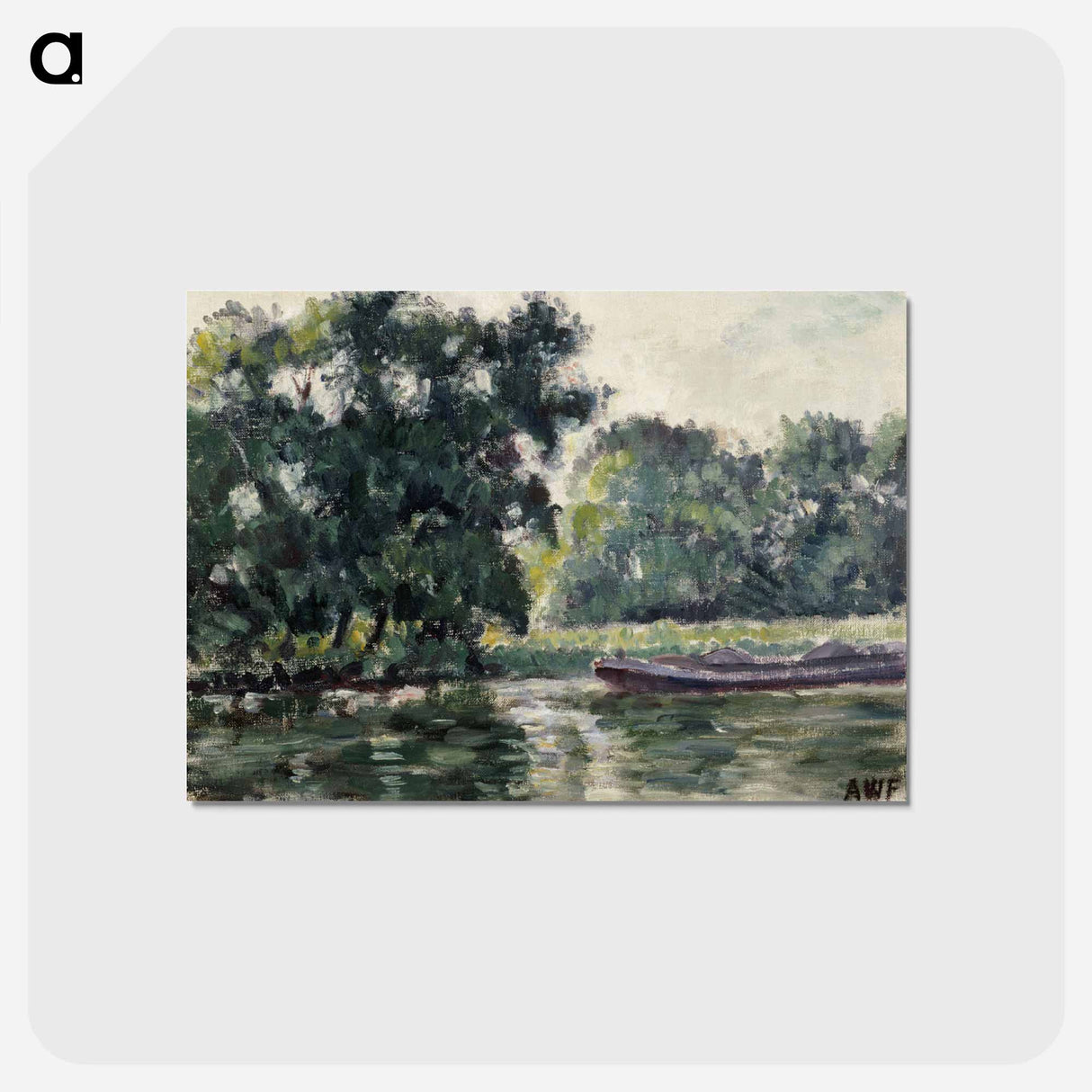 Richmond, a river landscape - アルフレッド ウィリアム フィンチ Postcard.