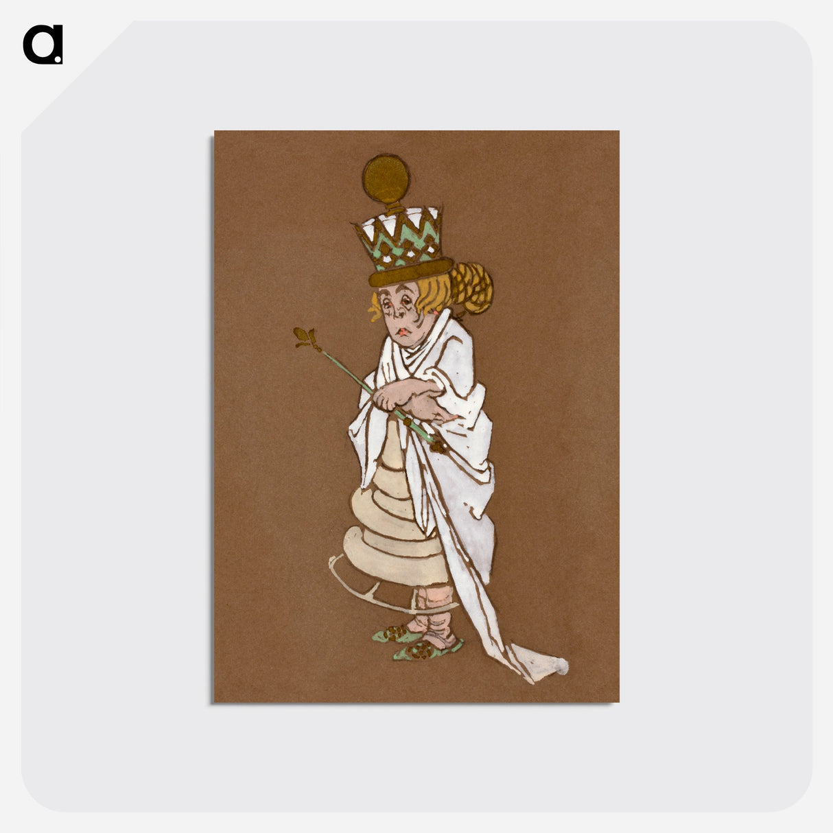 White Queen Costume Design for Alice in Wonderland - 不思議の国のアリス Postcard.