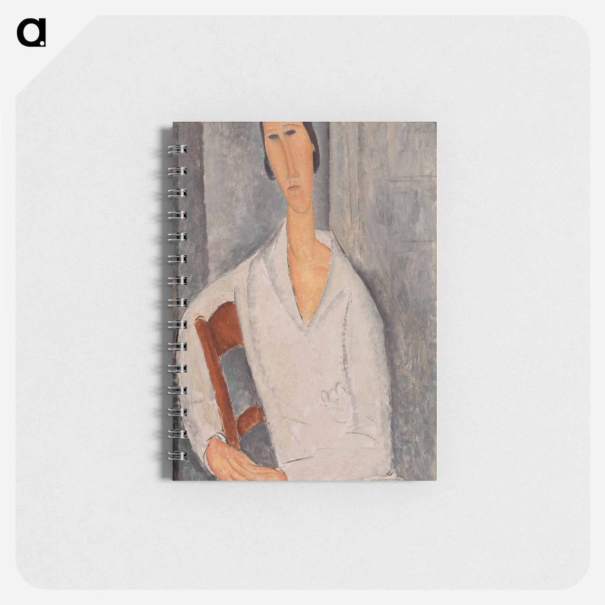 Madame Hanka Zborowska Leaning on a Chair - アメデオ モディリアーニ Memo.