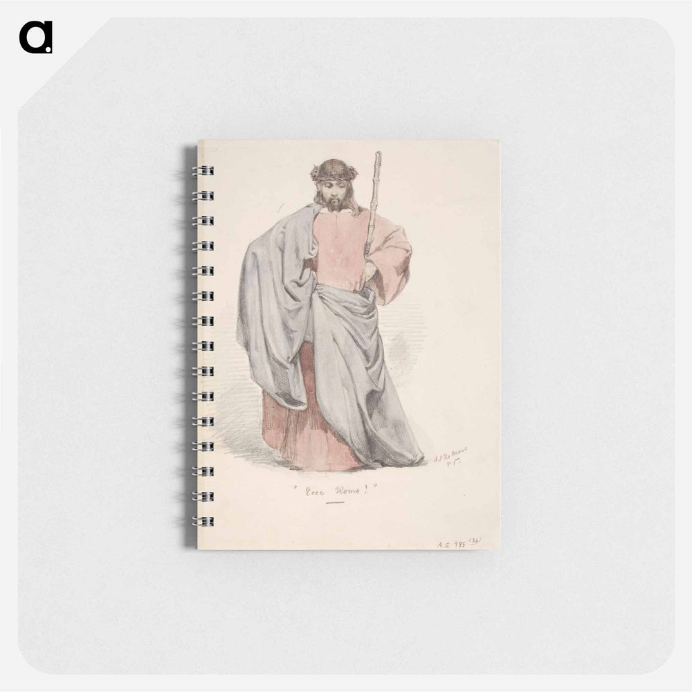 Ecce homo. kristus orjantappurakruunu päässä puettuna punaiseen pukuun ja siniseen viittaan. - アンダース エクマン Memo.