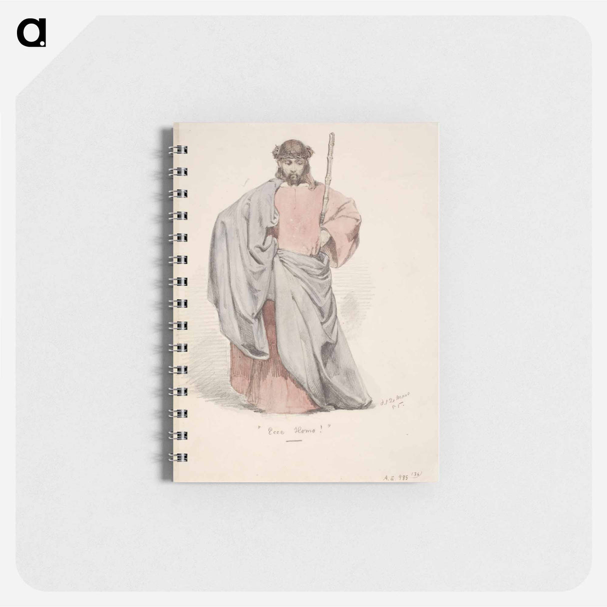 Ecce homo. kristus orjantappurakruunu päässä puettuna punaiseen pukuun ja siniseen viittaan. - アンダース エクマン Memo.