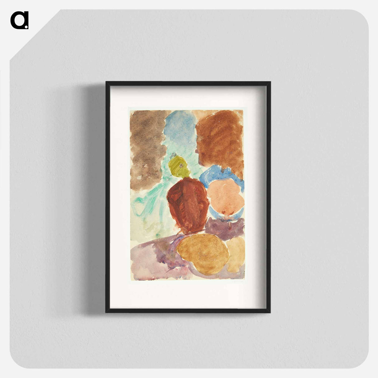 Color study after Delacroix's painting Dante and Virgil in the Underworld, Louvre - エドヴァルド ウェイ Poster.