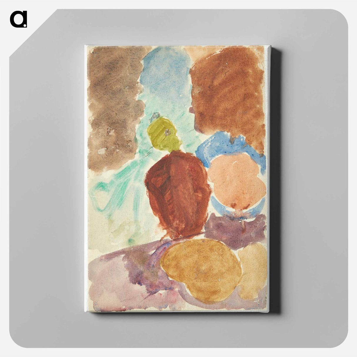 Color study after Delacroix's painting Dante and Virgil in the Underworld, Louvre - エドヴァルド ウェイ Canvas.