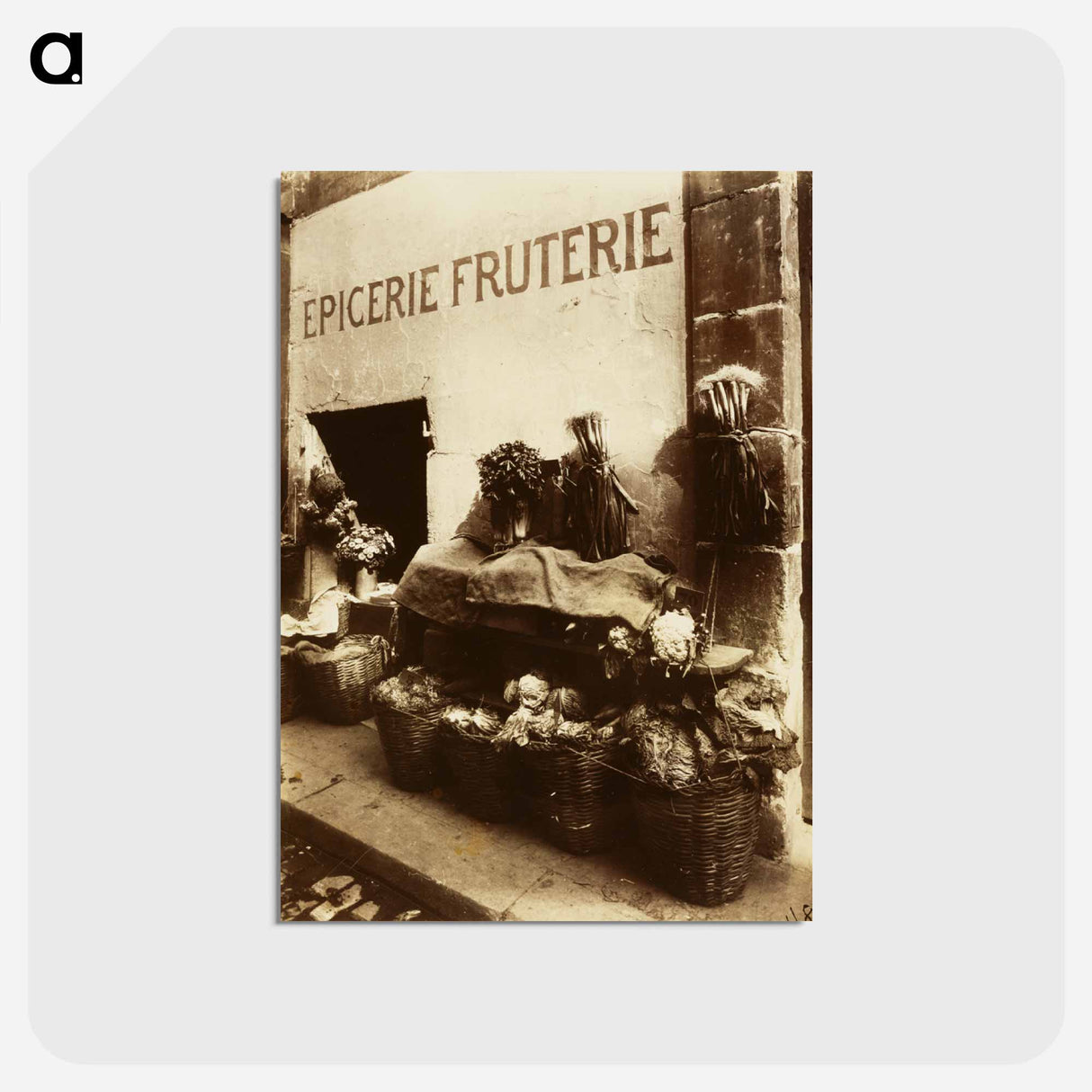 アートポストカード-Epicerie Fruterie
- ウジェーヌ アジェ Postcard.