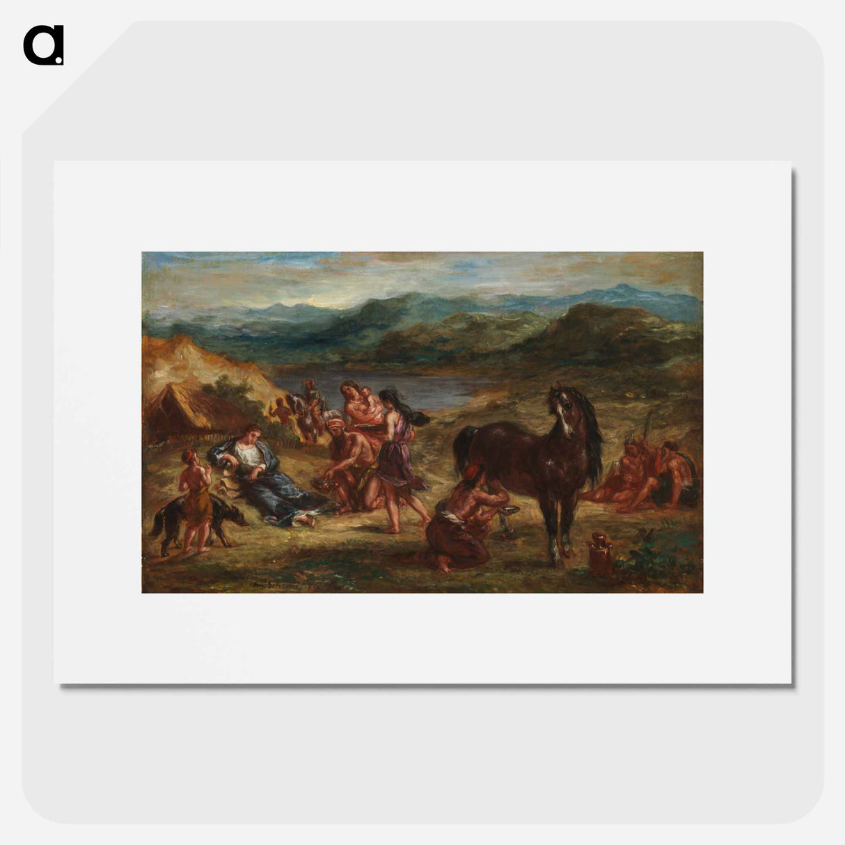 Ovid among the Scythians - ウジェーヌ ドラクロワ Poster.