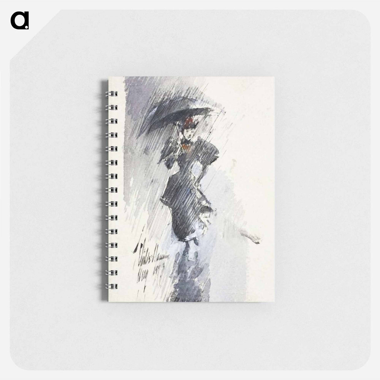 Woman with Umbrella - フレデリック チャイルド ハッサム Memo.