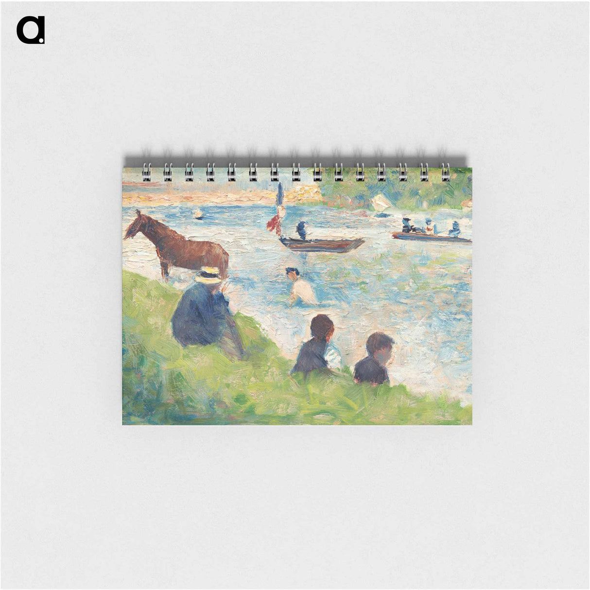 Horse and Boats (Study for "Bathers at Asnières") - ジョルジュ スーラ Memo.