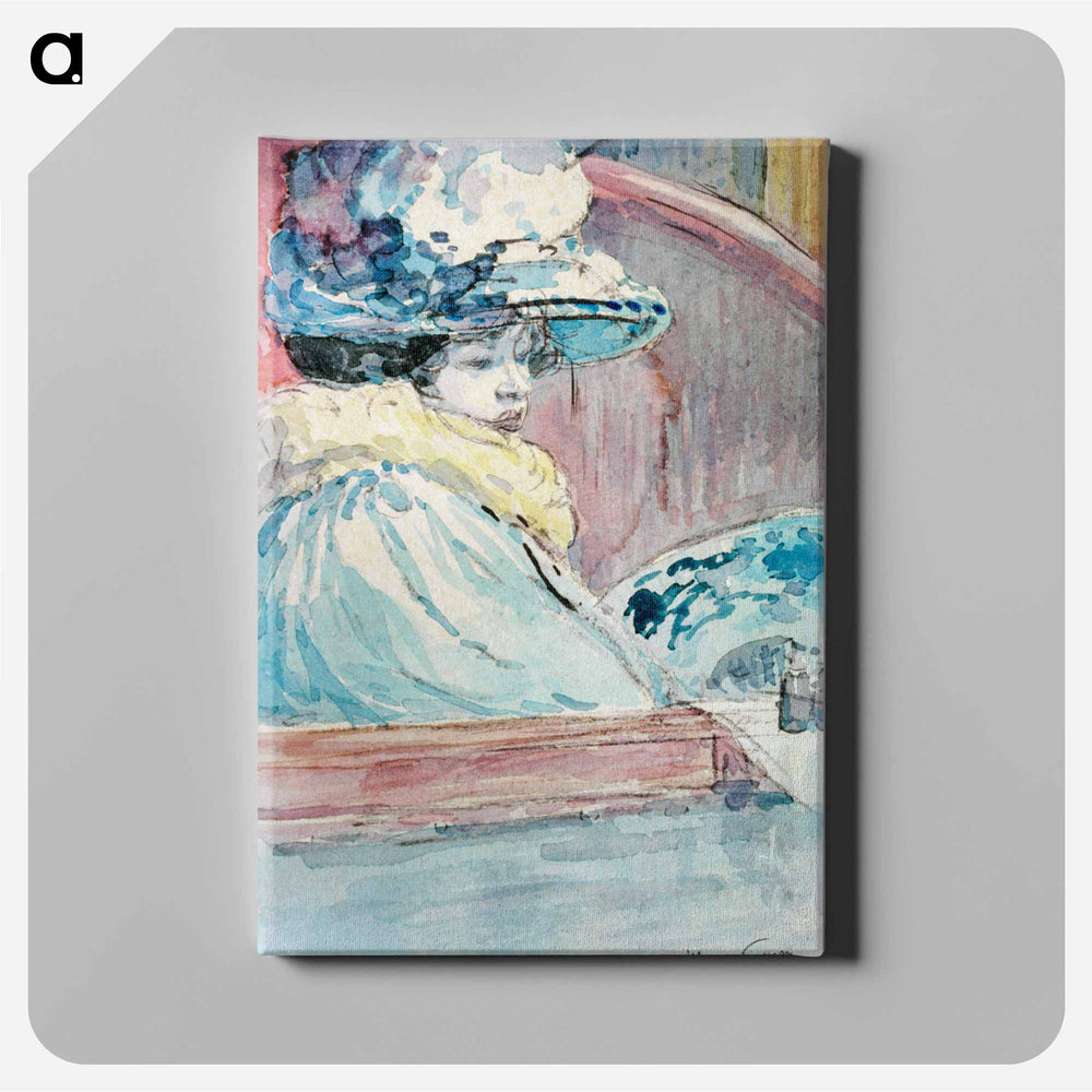 Woman in a lodge - アンリ ソム Canvas.