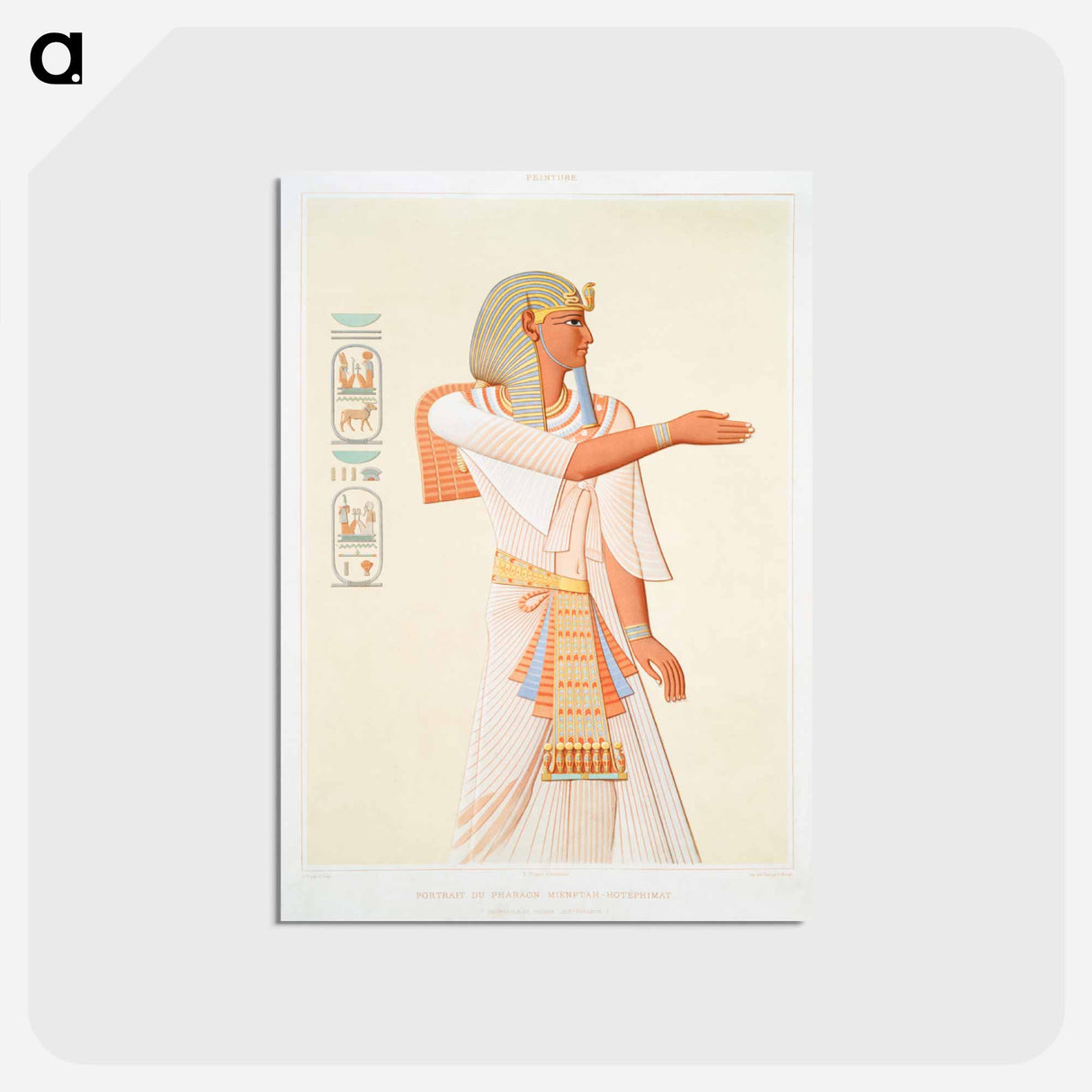 アートポストカード-Pharaoh Merneptah-Hotéphimat
- エジプト美術史 Postcard.