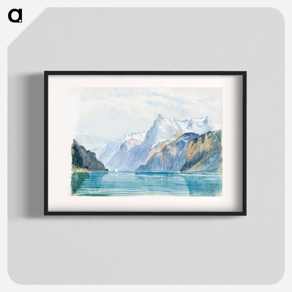 アートポスター-Bay of Uri, Brunnen from Switzerland - ジョン シンガー サージェント Poster.