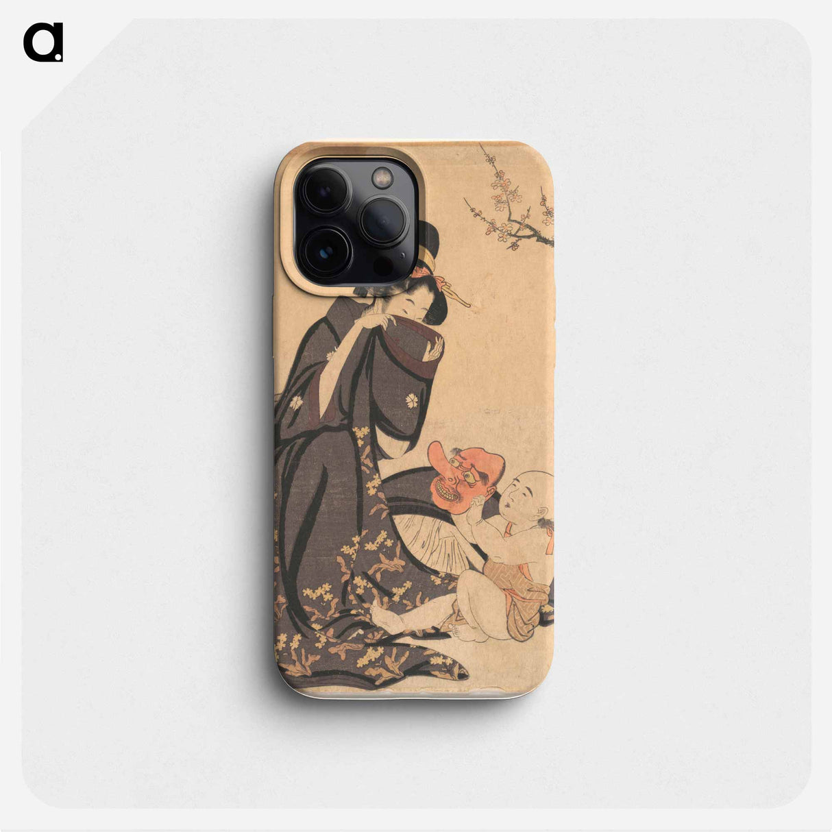 A Woman Playing with a Young Boy - 喜多川 歌麿 Phone Case.