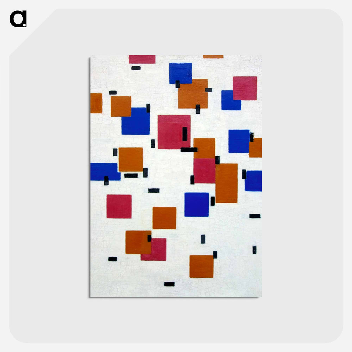 アートポストカード-Composition in colour A - ピエト モンドリアン Postcard.