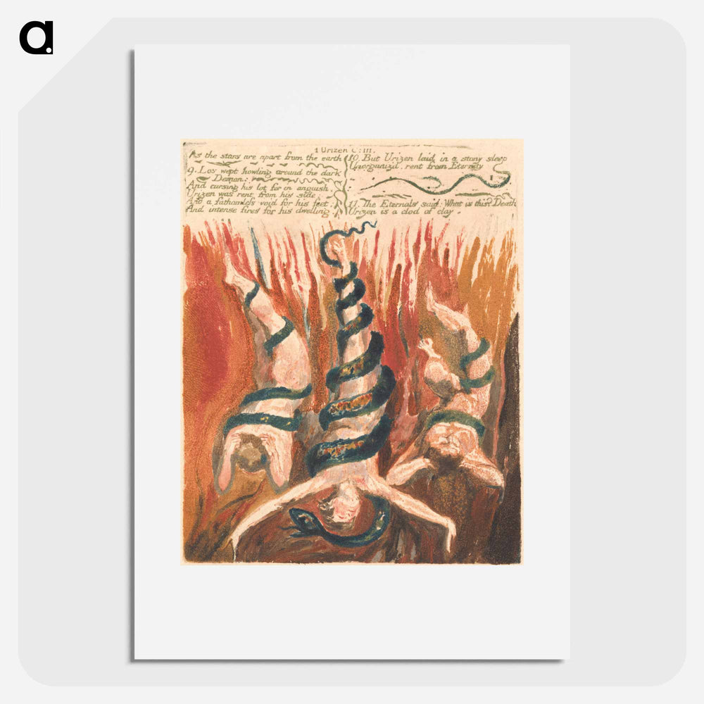 The First Book of Urizen, Plate 7 - ウィリアム ブレイク Poster.