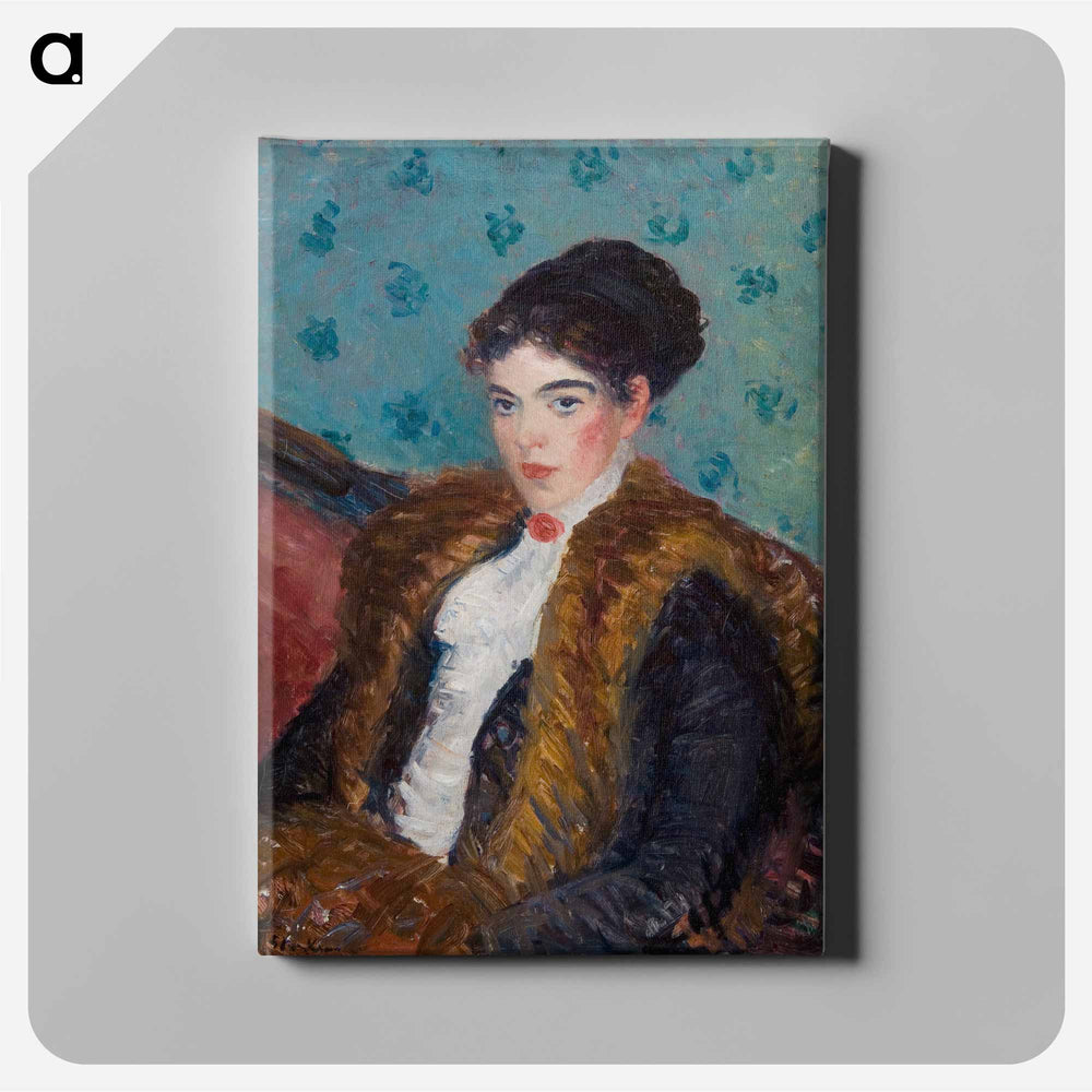 Girl with Fox Furs - ウィリアム ジェームス グラッケンズ Canvas.