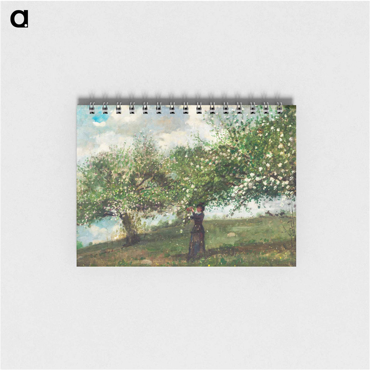 Girl Picking Apple Blossoms - ウィンスロー ホーマー Memo.