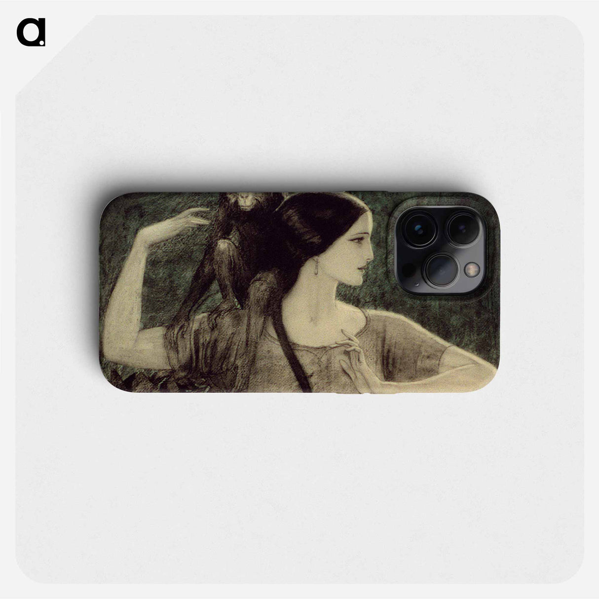 Indian woman with monkey on shoulders - Wladyslaw Theodor Benda Phone Case.