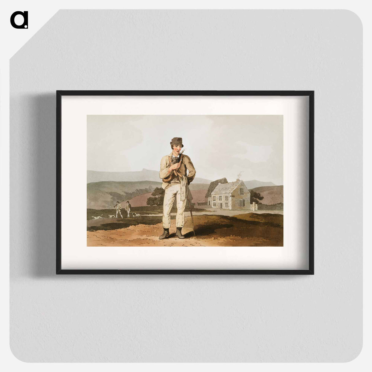 Illustration of moor guide from The Costume of Yorkshire - 19世紀のヨークシャー Poster.