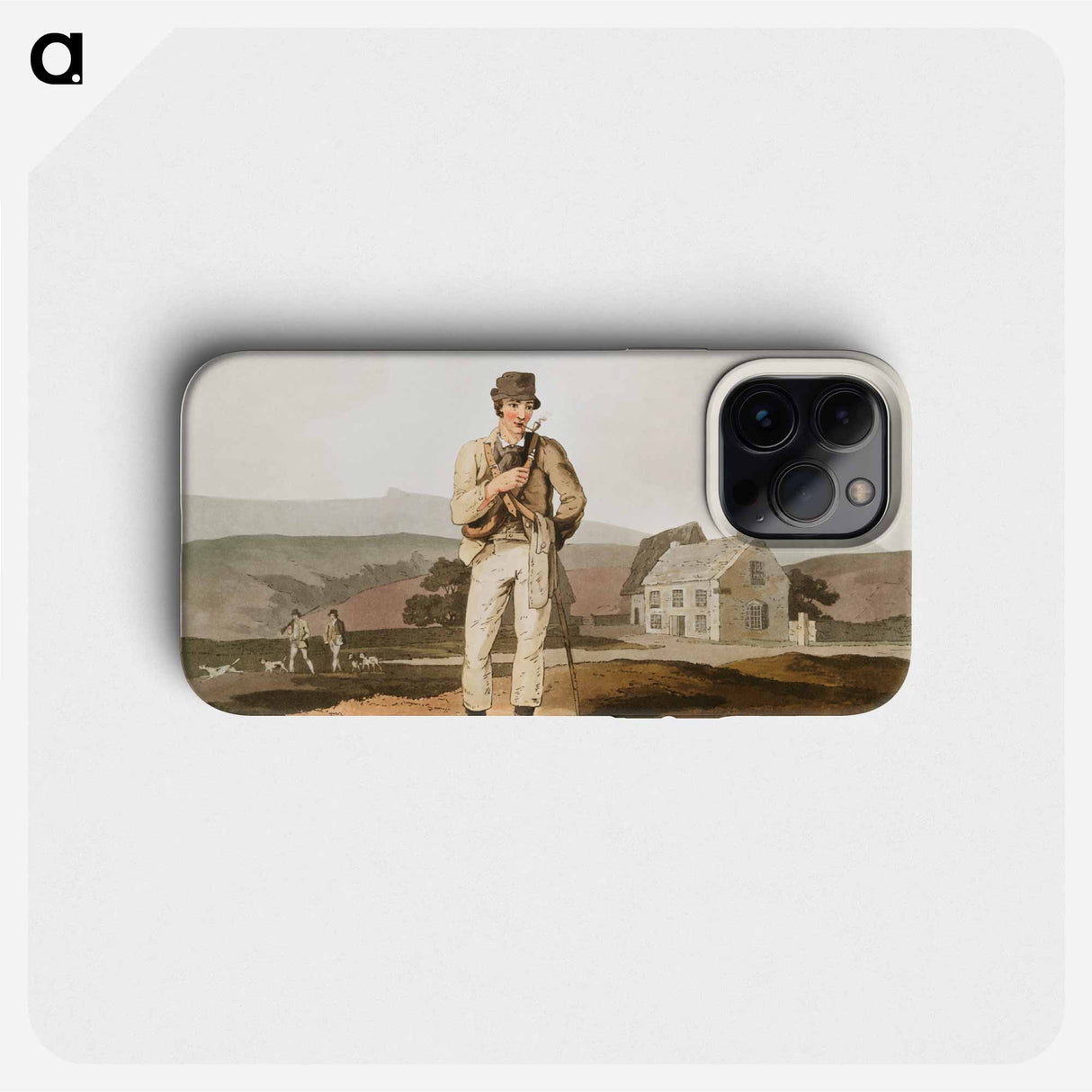 Illustration of moor guide from The Costume of Yorkshire - 19世紀のヨークシャー Phone Case.