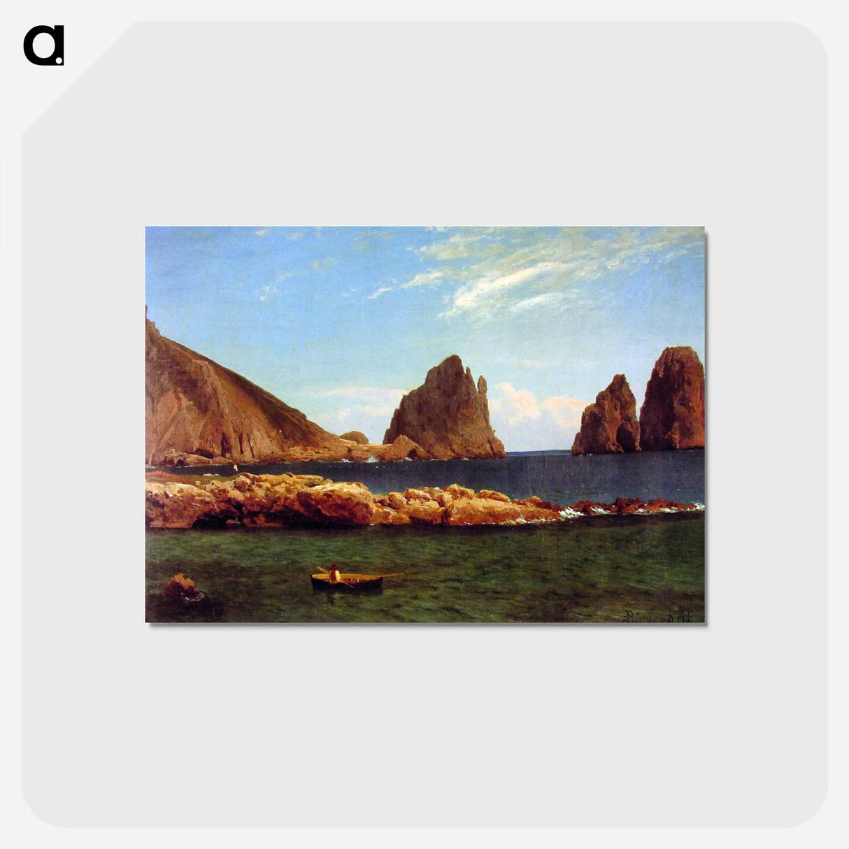 アートポストカード-Capri - アルバート ビアスタット Postcard.