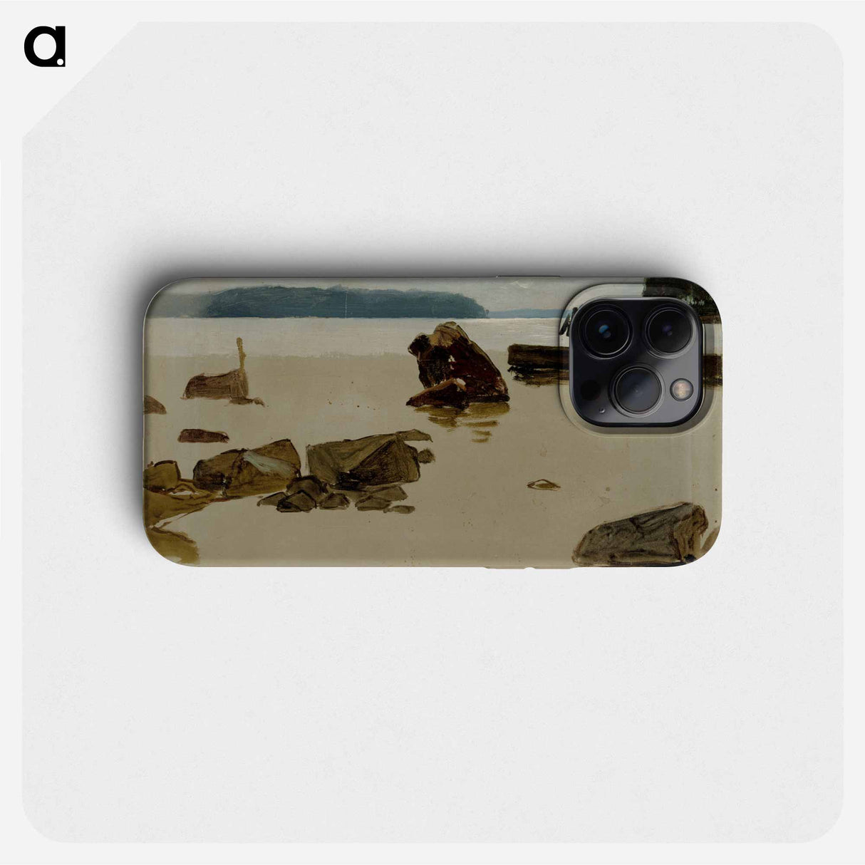 Open sea off haikko, study for boys playing on the shore - アルバート エーデルフェルト Phone Case.