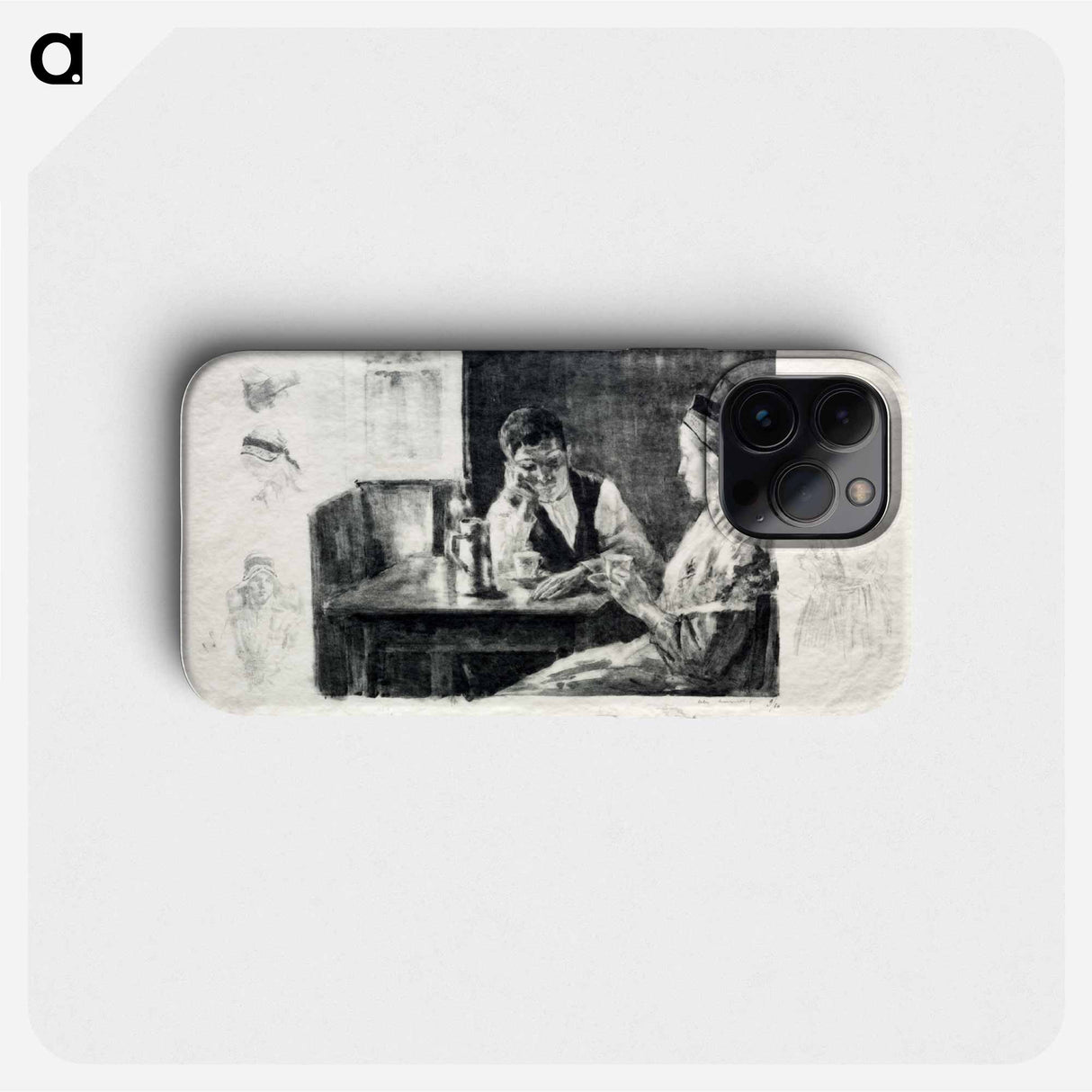 Interior of a Peasant's House; Valley of Bethmale - アレクサンドル ルノア Phone Case.