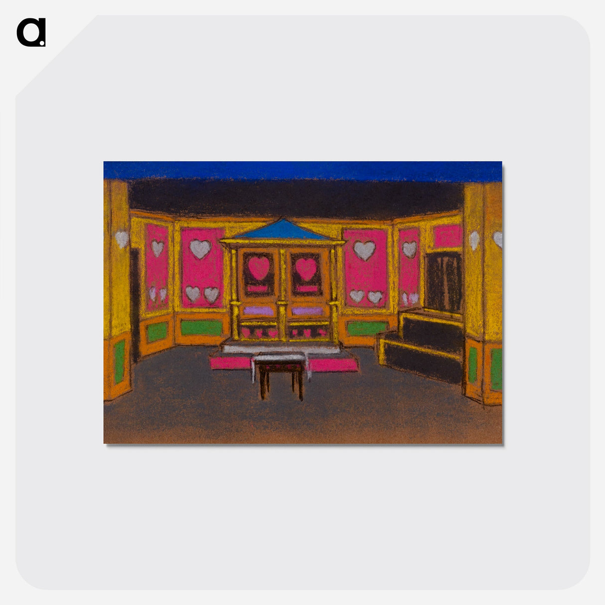 The Court of Hearts - 不思議の国のアリス Postcard.