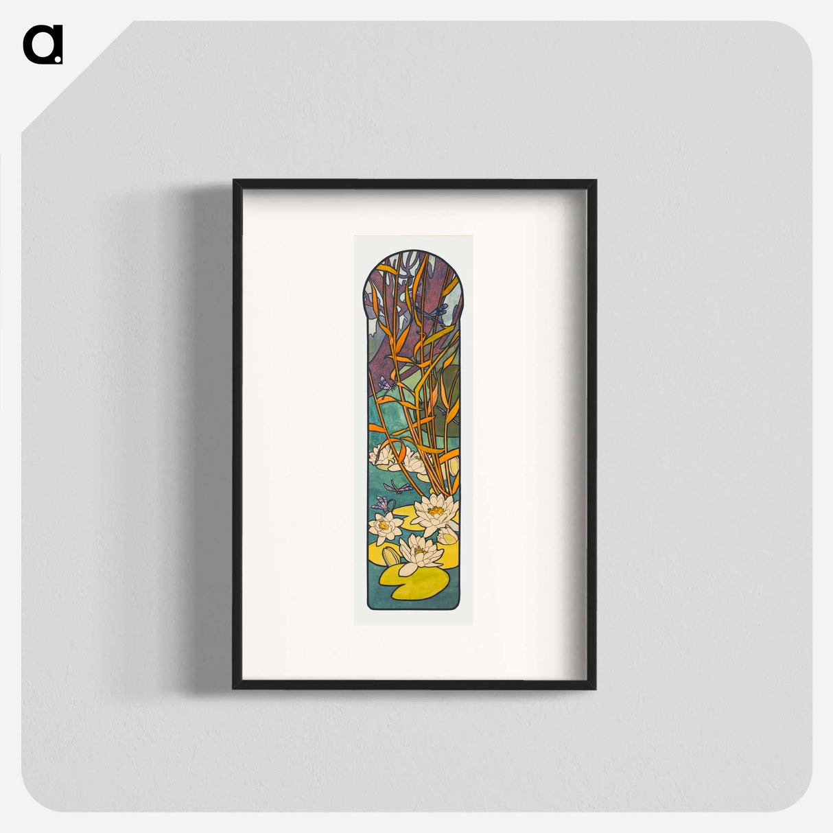 Stained glass box for the Fouquet jewelry store - アルフォンス ミュシャ Poster.