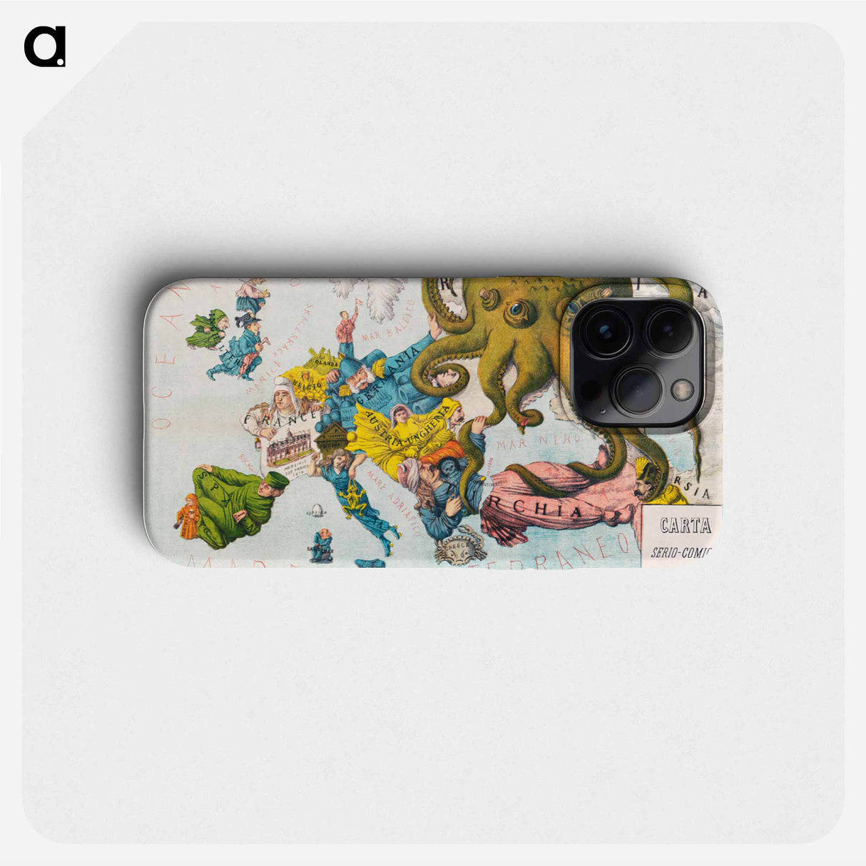 Papagallo no.15 la Piovra Russa Anno VI - アンティーク地図 Phone Case.