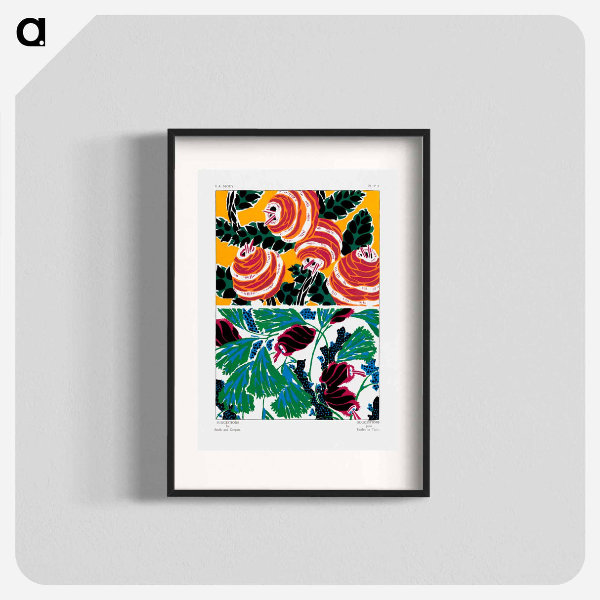 Suggestions pour étoffes et tapis: 60 motifs en couleur - E.A.セギー Poster.