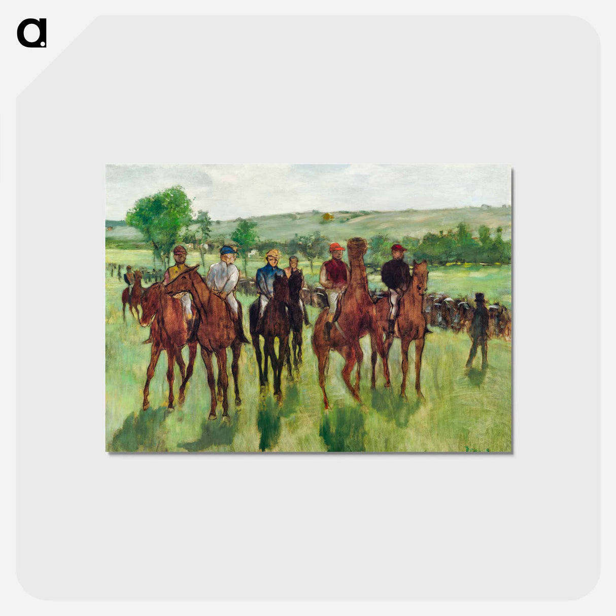 アートポストカード-The Riders - エドガー ドガ Postcard.